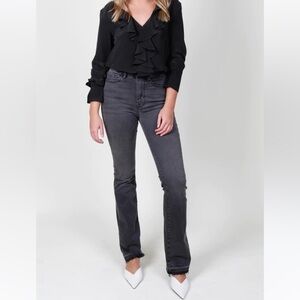 FRAME Le Super High Mini Boot Jeans in Night Kerry